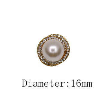 Добро качество 16 mm метално копче с кристали с копче за декорация на пуловер, аксесоари Направи си сам 1 бр./Партида SP-0174