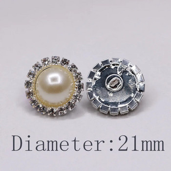 Добро качество 21 мм метално копче с кристали с копче за декорация на пуловер аксесоари Направи си сам 1 бр./Партида SP-0091