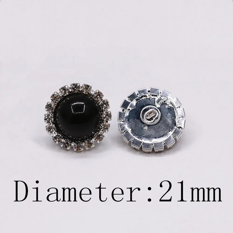 Geros kokybės 21 mm metalinių kalnų krištolų saga su megztinio palto dekoravimo mygtukų priedais „pasidaryk pats“ 1vnt./parta SP-0091