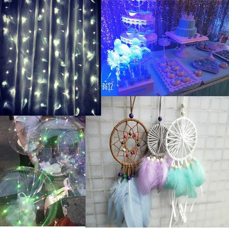 100 tk Hanesulgi meisterdamiseks 4-8cm 8-12cm Luigeploomid Pulmapeo Käsitöö Aksessuaarid Dekoratsioon Unenäopüüdja suled