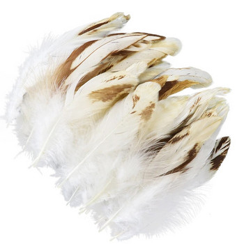 Φυσικό φτερό κόκορας 4-6 ιντσών 100 τεμάχια Ποιοτικά χνουδωτά λοφία φασιανού για κοσμήματα Χειροποίητα αξεσουάρ ρούχων για πάρτι