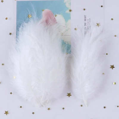 Αφράτο Marabou φτερό γαλοπούλας για χειροτεχνίες 10-15cm Natural Plumas Jewelry Making Wedding Party Διακοσμητικά Φτερά Dream Catcher