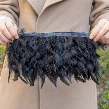 1 ярд естествени пуешки пера Направи си сам сватбена панделка от пера марабу 10-15 см занаяти шиене на облекло шлейф ръчно изработена декорация