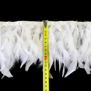 1 ярд естествени пуешки пера Направи си сам сватбена панделка от пера марабу 10-15 см занаяти шиене на облекло шлейф ръчно изработена декорация