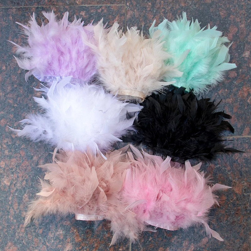 1 õue Naturaalsed Türgi suled Trimmi isetehtud pulm Marabu sulgedest lint 10-15cm käsitöö õmblemine Rõivad Plume Käsitsi valmistatud kaunistused