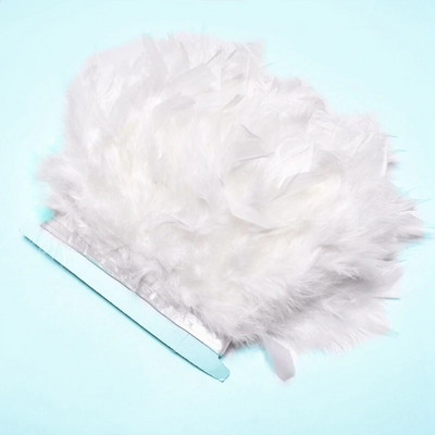 1 metras Natūralios kalakutienos plunksnos Apdailos „pasidaryk pats“ Vestuvės Marabu plunksnos Juostelės Amatai Siuvami Drabužiai Vakarėlis Plunksnas Rankų darbo namų dekoras