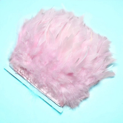 1 metras Natūralios kalakutienos plunksnos Apdailos „pasidaryk pats“ Vestuvės Marabu plunksnos Juostelės Amatai Siuvami Drabužiai Vakarėlis Plunksnas Rankų darbo namų dekoras