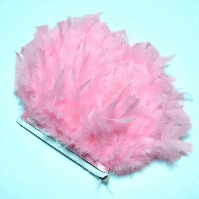 1 metras Natūralios kalakutienos plunksnos Apdailos „pasidaryk pats“ Vestuvės Marabu plunksnos Juostelės Amatai Siuvami Drabužiai Vakarėlis Plunksnas Rankų darbo namų dekoras