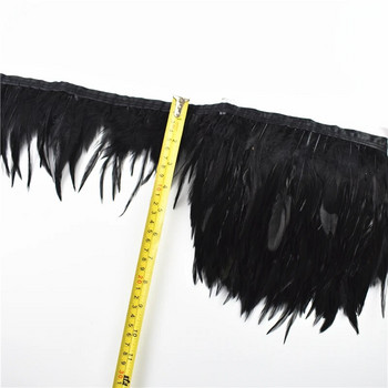 1 метър бели черни фазанови пера върху лента панделка пуешки щраусови ресни за дрехи гарнитура от гъши пера шевни гарнитури декор