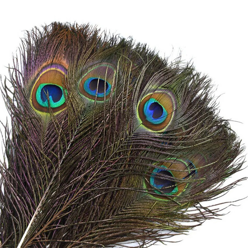 10/20 τμχ Φυσικά φτερά παγωνιού Χειροτεχνία DIY Πλούμα Φτερά Γάμου Γάμου Μαλλιά Χριστουγεννιάτικα κοσμήματα Κατασκευή Αξεσουάρ διακόσμησης