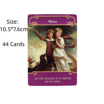 Los Angels Del Amor Oracle Cards A 44 Tarot English Or Spanish Divination Edition Deck Borad Games