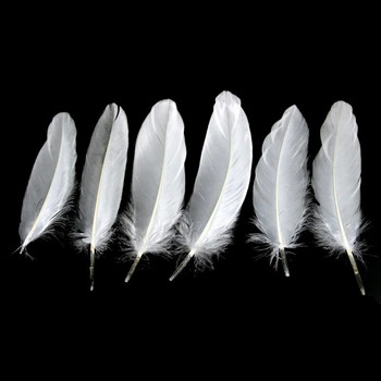 Καυτά 50τμχ Λευκά Όμορφα Μεγάλα Φτερά Χήνας 15-22cm / 5,91\'\'-8,66\'\' Υψηλής Ποιότητας