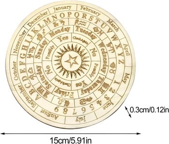 Дъска със звездно махало, дървена дъска за гадаене, дъска с махало за гадаене, табло за метафизични съобщения, консумативи за магьосничество A