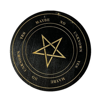 Star Pendulum Board Dowsing Divination Board Ξύλινες σανίδες διπλής όψης Μεταφυσικές πινακίδες μηνυμάτων Altar Supplies
