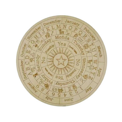 Joc de astrologie Placă de joc Placă sculptată cu pendul de divinație cu stele, Lună, tablă de meditație pentru vindecare metafizică