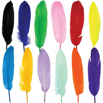 Hard Pole Natural Goose Feathers for Crafts Plumes 6-8inch/15-20cm Κοσμήματα πάπιας φασιανός με φτερά γαμήλια διακόσμηση σπιτιού
