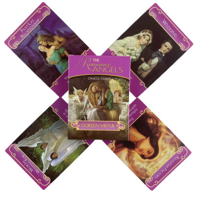 The Romance Angels Oracle Cards A 44 Tarot Divinație în engleză sau spaniolă Ediție Deck Jocuri Borad