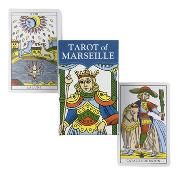 Мини размер Rider Tarot of Marseille Cards A 78 English Visions Divination Edition Deck Borad Games