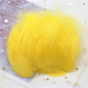 Natūralios žąsies plunksnos 4-8cm Mažos plaukiojančios spalvingos gulbės plunksnos, skirtos rankdarbiams, vestuviniams papuošalams namų dekoravimui, plunksnos 100 vnt.