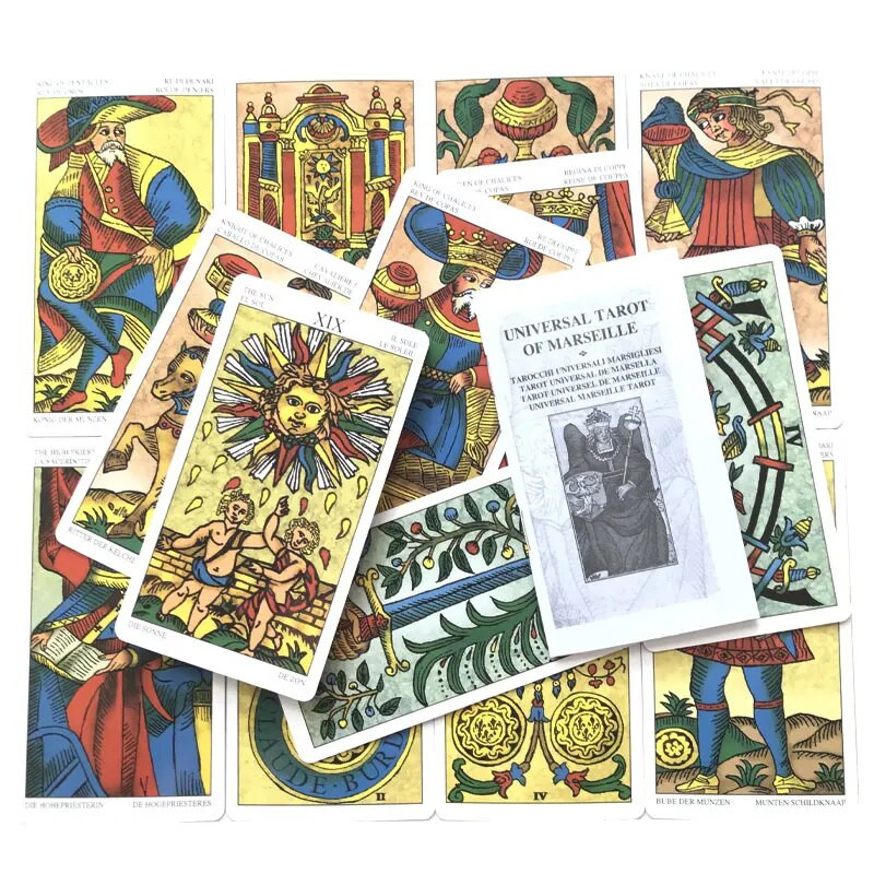 Universalus Marselio Taro popierinis kortų žaidimas Pramogos Likimo būrimas Kortų Tarot ir įvairios Taro parinktys PDF vadovas