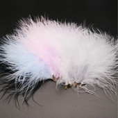 3–5 tolli 10–12 cm valged kalkuni suled, klamber kohev pulmapidu DIY ehted Dekoor Aksessuaarid Marabou sulgede viimistlus