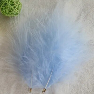 3–5 tolli 10–12 cm valged kalkuni suled, klamber kohev pulmapidu DIY ehted Dekoor Aksessuaarid Marabou sulgede viimistlus