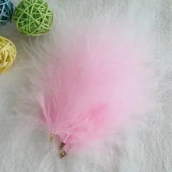 3-5 ίντσες 10-12 cm Λευκή γαλοπούλα με φτερά κλιπ Fluffy Plume Wedding Party DIY Κοσμήματα Διακόσμηση Αξεσουάρ Marabou Feather Trim