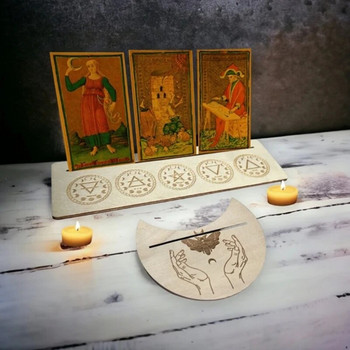 Ξύλινη βάση καρτών προβολής καρτών Ταρώ Σταθερή, ανθεκτική βάση στήριξης καρτών Ταρώ Δώρα για λάτρεις του μαντικού παιχνιδιού Αξεσουάρ