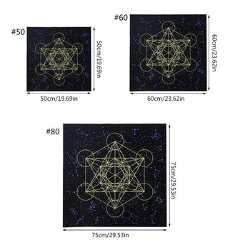 Altar Tarot Πανί Metatrone\'s Cub Crystal Grid Τραπεζομάντιλο Ταρώ μαντικές κάρτες Τραπεζομάντιλο Ταπετσαρία μαγείας Προμήθεια