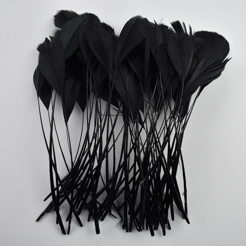 100 kom/lot Šareni dekor od guščjeg perja Umjetni ukrasi Crno guščije perje Nakit za zabave Rukotvorine Dodaci Perje