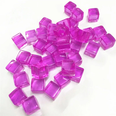 50 vnt / rinkinys 25 spalvų 8 mm kubas Skaidrus kietas skaidrus kvadratas spalvingi krištoliniai kauliukai šachmatų figūrėlės stačiakampis sietelis dėlionės žaidimui