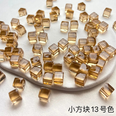 50 vnt / rinkinys 25 spalvų 8 mm kubas Skaidrus kietas skaidrus kvadratas spalvingi krištoliniai kauliukai šachmatų figūrėlės stačiakampis sietelis dėlionės žaidimui