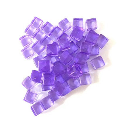 50 vnt / rinkinys 25 spalvų 8 mm kubas Skaidrus kietas skaidrus kvadratas spalvingi krištoliniai kauliukai šachmatų figūrėlės stačiakampis sietelis dėlionės žaidimui