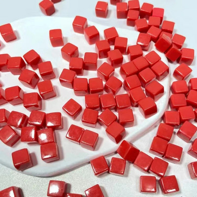 50 vnt / rinkinys 25 spalvų 8 mm kubas Skaidrus kietas skaidrus kvadratas spalvingi krištoliniai kauliukai šachmatų figūrėlės stačiakampis sietelis dėlionės žaidimui