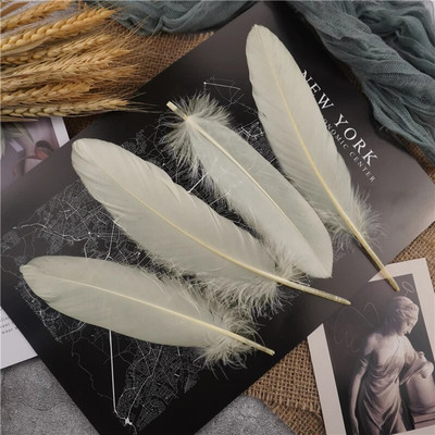 Raznobojno guščje perje 15-20 cm tvrdi štap, prirodno labudovo perje, dekoracija za svatove, dodaci za hvatače snova, uradi sam, rukotvorine