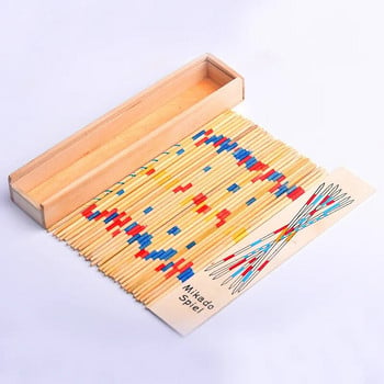 Hot Baby Εκπαιδευτικά Ξύλινα Παραδοσιακά Mikado Spiel Pick Up Sticks with Box Παιδικά Αστεία Παιχνίδια Εκμάθησης Δώρο Νέα Έκπτωση