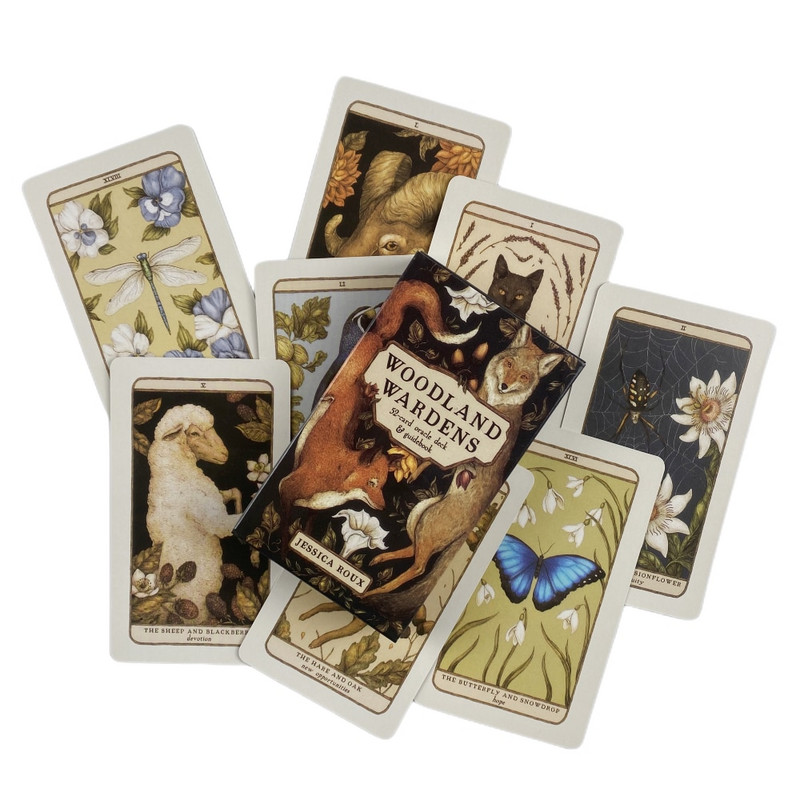 Woodland Wardens Oracle Cards A 52 inglise visioonide ennustamise väljaanne Feather Heart Deck Borad Games