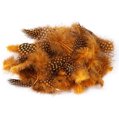 Mažos perlinės vištos fazano plunksnos Natūralios plunksnos dėmėtos, laisvos 5–8 cm plunksnos, skirtos amatams su baltais taškeliais, plunksnomis