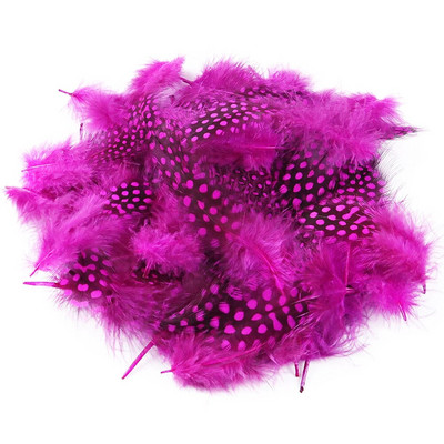 Mažos perlinės vištos fazano plunksnos Natūralios plunksnos dėmėtos, laisvos 5–8 cm plunksnos, skirtos amatams su baltais taškeliais, plunksnomis