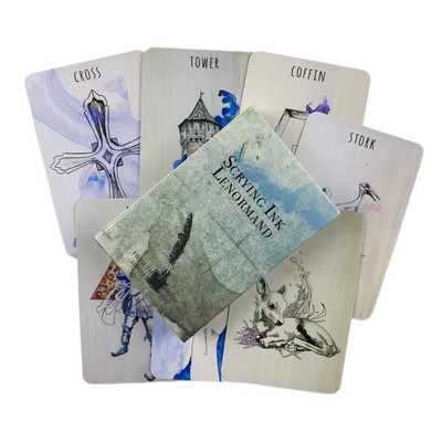 Vanastiilis Lenormandi ennustavad oraaklikaardid Taro ennustamispakk Inglise visiooni väljaande lauamäng peoks