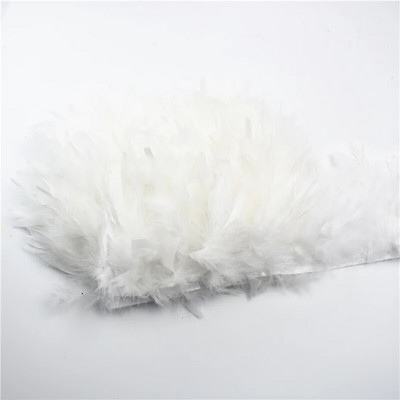 2 metra pahuljasto pureće perje Obrubljene rese za odjeću Vrpca Marabou perje na traci Pokrajine Šivanje Ukrasi za vjenčanje Diy