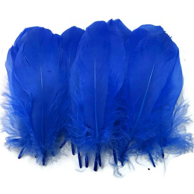 Nature Royal blue Goose Nagoire Feathers for crafts plumes 5-7inch/13-18CM Направи си сам бижута Аксесоари за дрехи Сватбена украса