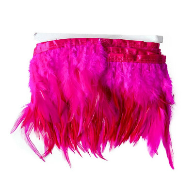 1 m prirodna bijela piletina pijetlovo perje obrubljen rese 10-15 cm perjanica fazana vrpca Juju šešir Rukotvorina šivanje Ukrasi za tapiserije