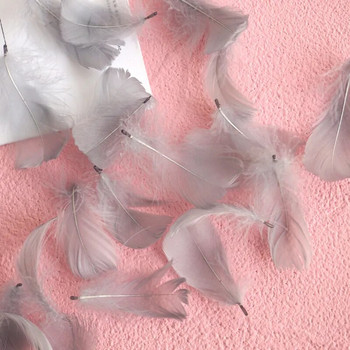 4-8 εκ. Φτερά χήνας Φυσικό Φτερό Swan Samll Diy Color Flutter Plume Stage Στολισμός Γάμου Floating Plumas Spatter Balloon