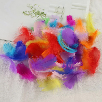 4-8 εκ. Φτερά χήνας Φυσικό Φτερό Swan Samll Diy Color Flutter Plume Stage Στολισμός Γάμου Floating Plumas Spatter Balloon