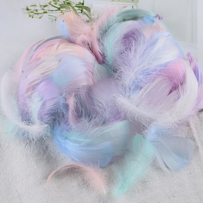 4-8 εκ. Φτερά χήνας Φυσικό Φτερό Swan Samll Diy Color Flutter Plume Stage Στολισμός Γάμου Floating Plumas Spatter Balloon