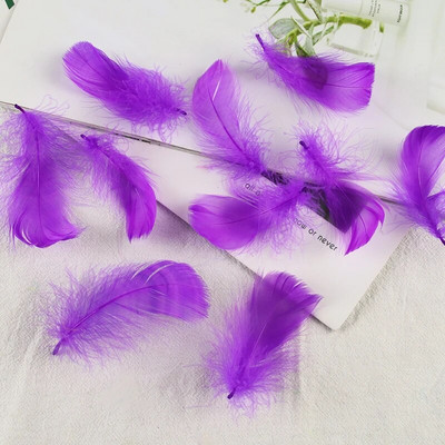 4-8 εκ. Φτερά χήνας Φυσικό Φτερό Swan Samll Diy Color Flutter Plume Stage Στολισμός Γάμου Floating Plumas Spatter Balloon