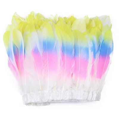 Veleprodaja Zlatno Srebrno guščje perje Obrub resama Ukrasi vjenčanica Perje za rukotvorine Traka od guščijeg perja Diy dodaci