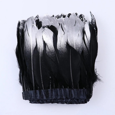 Veleprodaja Zlatno Srebrno guščje perje Obrub resama Ukrasi vjenčanica Perje za rukotvorine Traka od guščijeg perja Diy dodaci