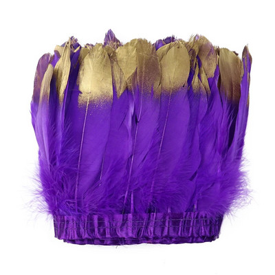 Veleprodaja Zlatno Srebrno guščje perje Obrub resama Ukrasi vjenčanica Perje za rukotvorine Traka od guščijeg perja Diy dodaci